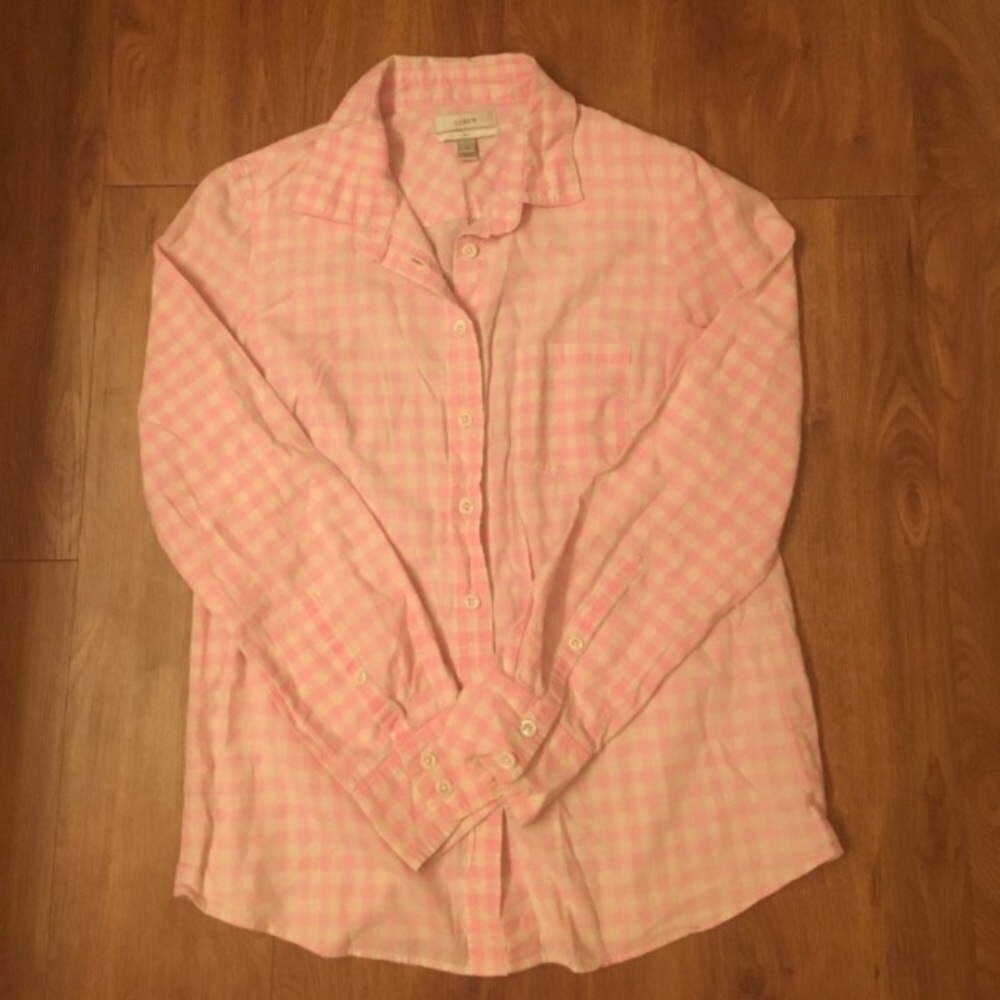 J. Crew Gingham Button Down Shirt